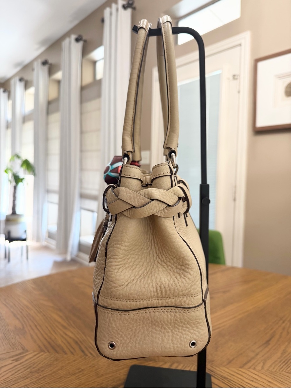 Coach Hampton Braided Satchel Carryall Bag - Gem